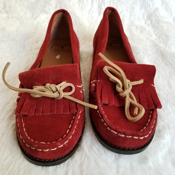 LUCKY BRAND | Red Suede Loafers - Picture 2 of 7